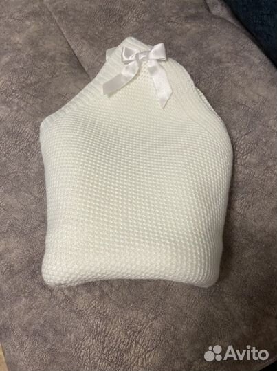 Вязанный плед на выписку