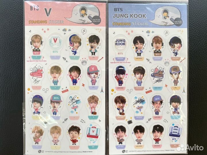 Стикеры статуэтки BTS EXO Shinee Blackpink kpop