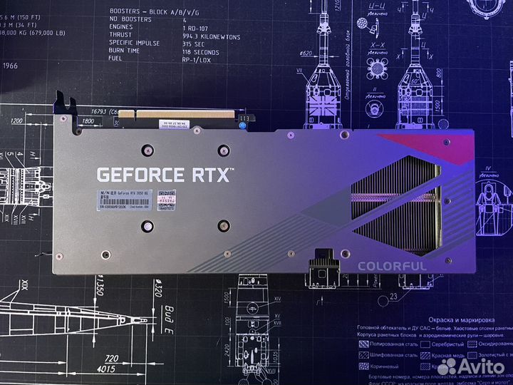Видеокарта RTX 3050 colorful battle ax