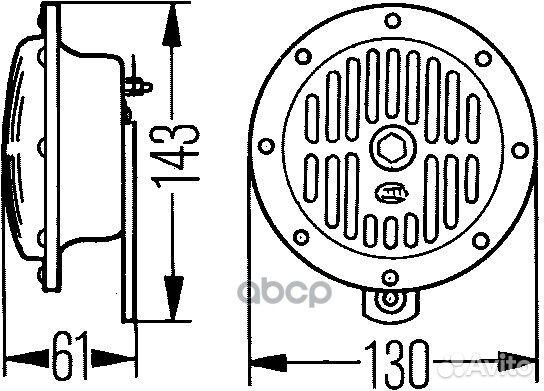 Звуковой сигнал универсальный 3CB004811042 hella