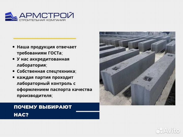 Дорожные плиты и фундаментные блоки