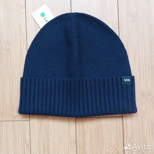 Шапка Winters premium вязаная синяя шерстяная