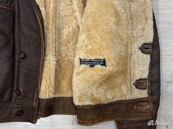 Дубленка авиатор кожанная