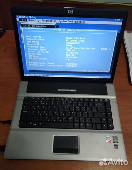 Ноутбук HP Compaq 6720s