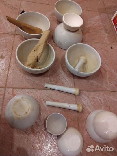 Ступка с пестиком фарфор