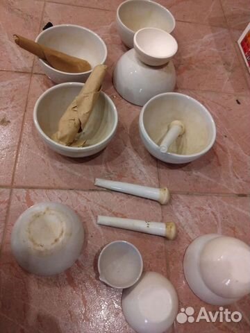 Ступка с пестиком фарфор