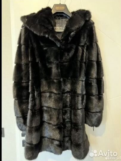 Шуба норковая с капюшоном 38 40