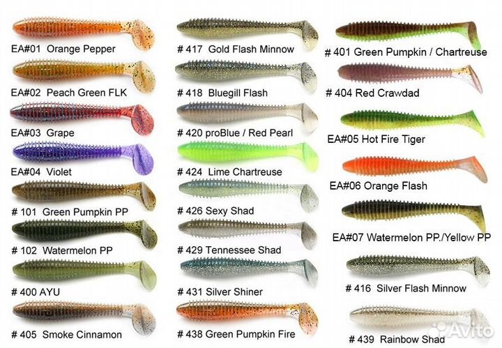 Приманка силиконовая Keitech Swing Impact FAT 3.3