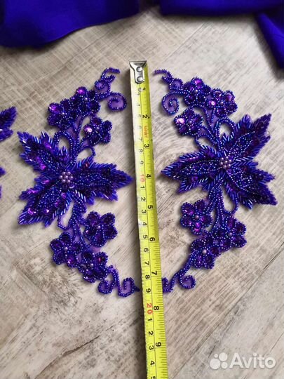 Ткань шифон, аппликация