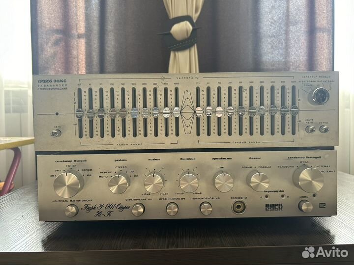 Усилитель барк 001 и эквалайзер прибой э014с