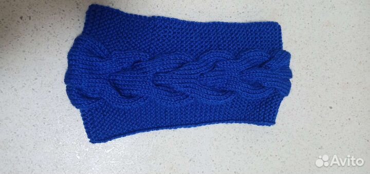 Повязка на голову вязаная