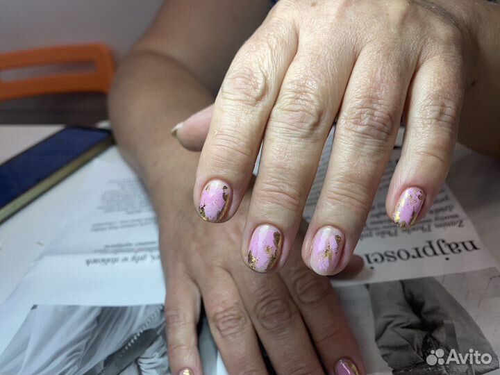 Покрытие ногтей гель лаком, маникюр педикюр