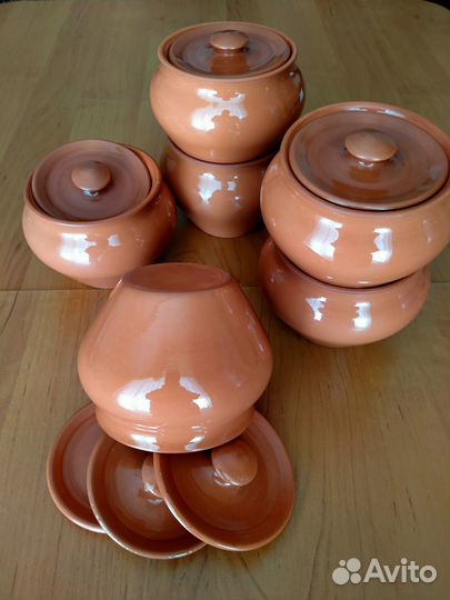 Керамические горшочки для запекания с крышечками