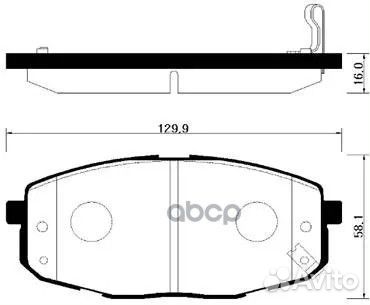 Колодки тормозные дисковые передн KIA: carens F