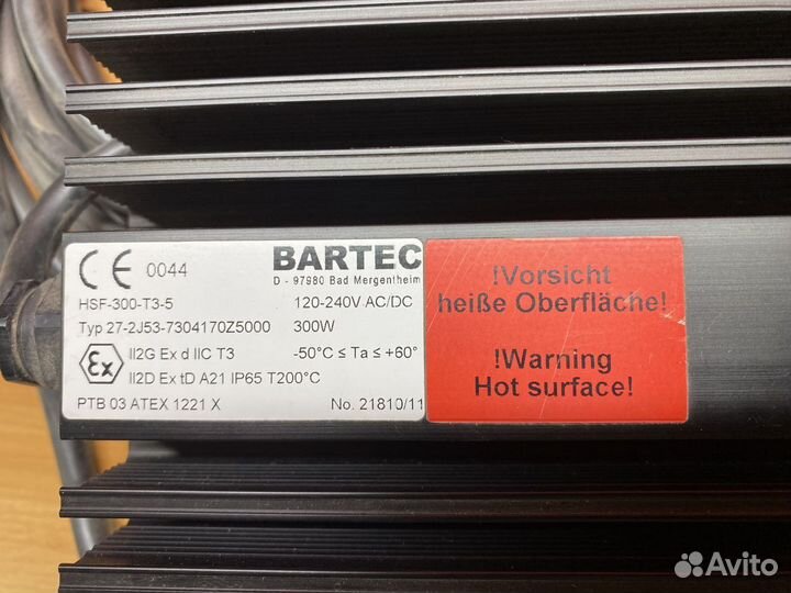 Bartec HSF 300-T3-5 плоский обогреватель