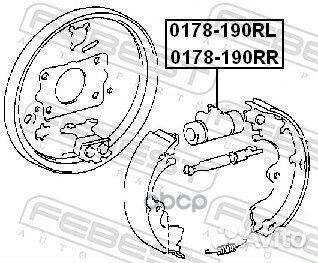 Цилиндр тормозной задний правый 0178-190RR Febest