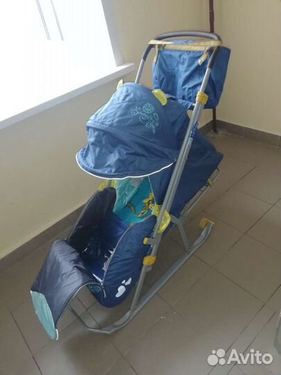 Детские санки коляска ника