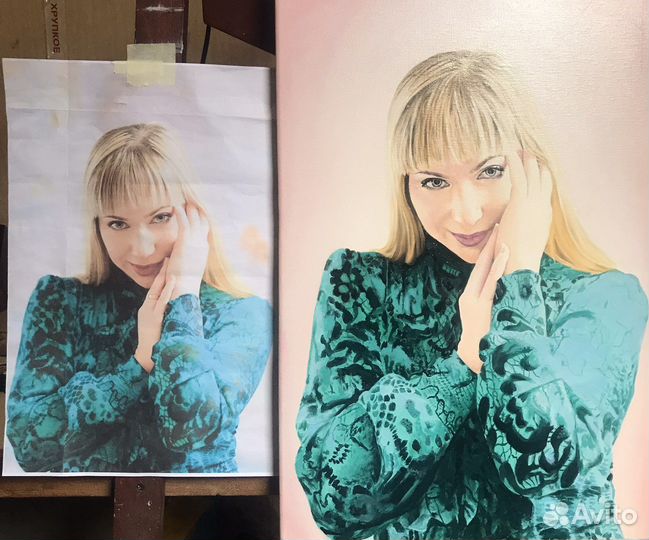 Портрет по фото, Роспись стен