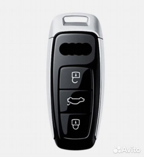 Чехол на ключ Audi / Ауди Carbon Silver 2022