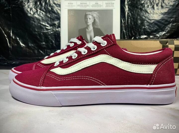 Кеды vans красные