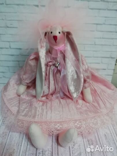 Зайка Тильда с бархатными ушками