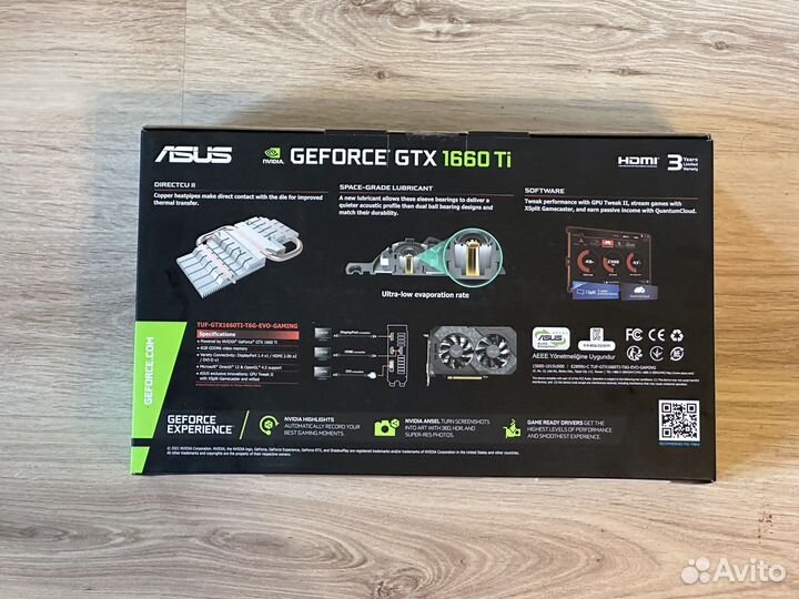 Видеокарта Asus Tuf 1660 ti новая