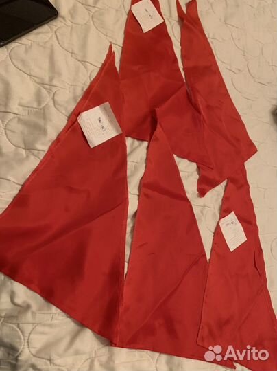 Пионерский галстук СССР новый, ремень кожа