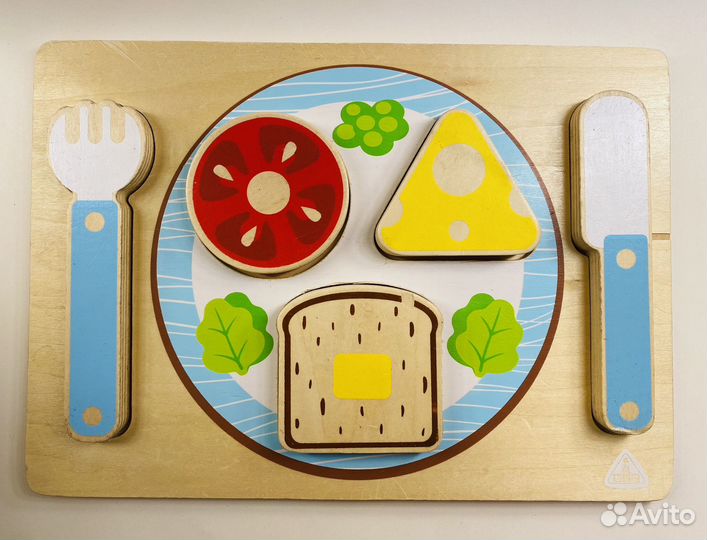 ELC Балансир Лодка и Пазл Завтрак из дерева