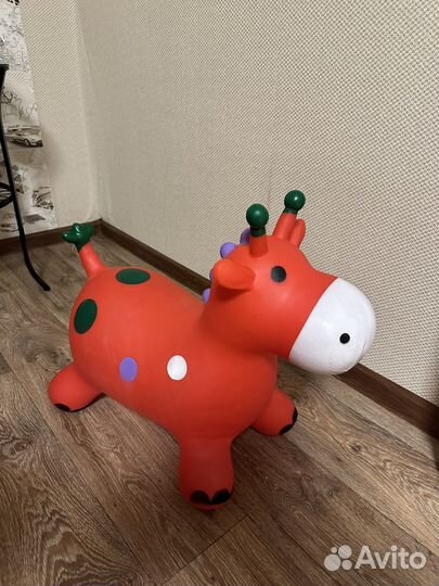 Игрушка Зебра каталка-прыгунок