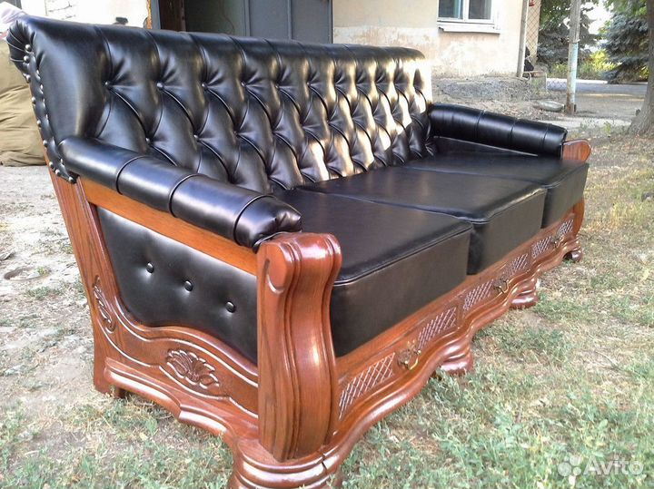 Ремонт стульев / банкеток из кожи