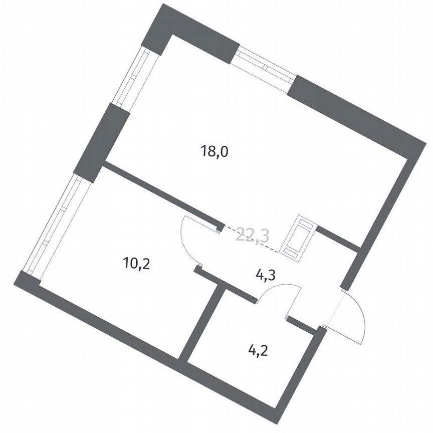 1-к. квартира, 36,7 м², 9/12 эт.