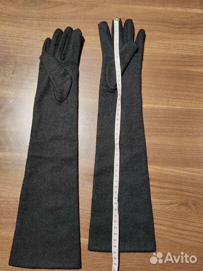 Перчатки высокие женские шерстяные