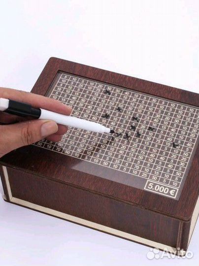 1шт деревянный банк с стираемый