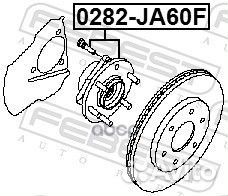 Ступица передняя 0282-JA60F 0282-JA60F Febest