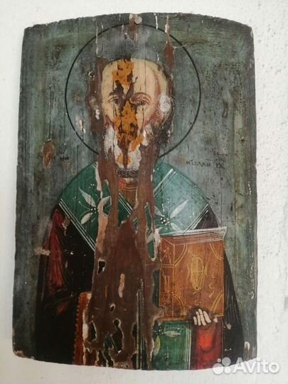 Икона Николай чудотворец 24х18, 19в