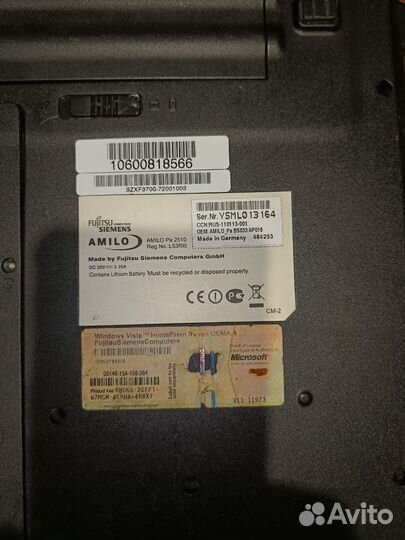 Fujitsu-siemens amilo pa 2510 на запчасти