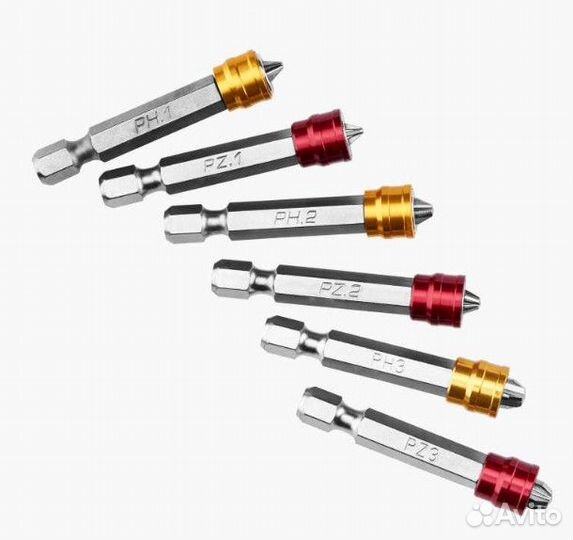 Магнитные биты, 50 мм, 6 частей