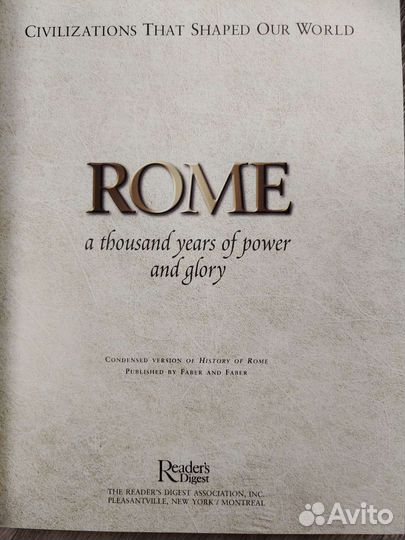 Книга на английском языке. Рим. Полная история