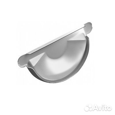 Заглушка желоба универсальная Optima 125 мм RAL 9003 - белый