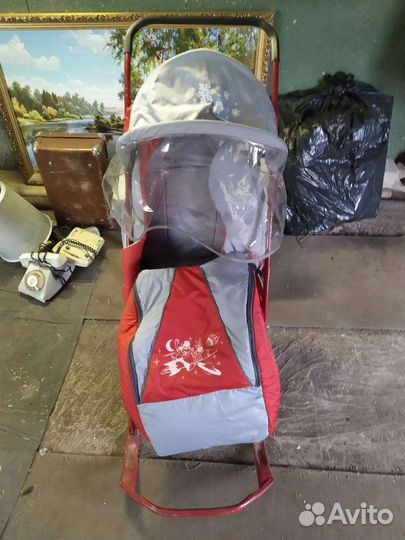 Санки с ручкой