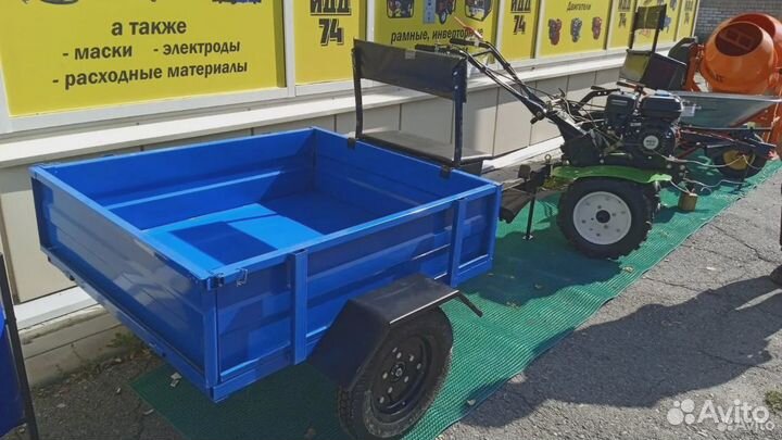 Телега прицеп для мотоблока Forza до 300кг, тормоз