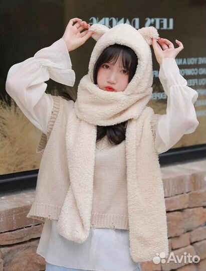 Шапка шарф варежки