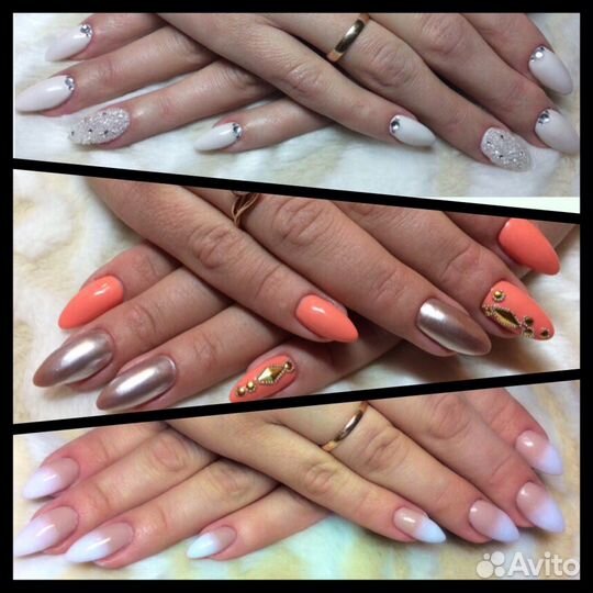 Наращивание ногтей, шеллак, маникюр
