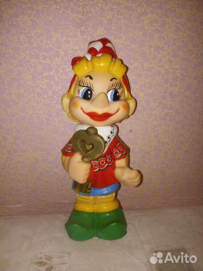 Резиновая игрушка. Кукла Буратино. СССР