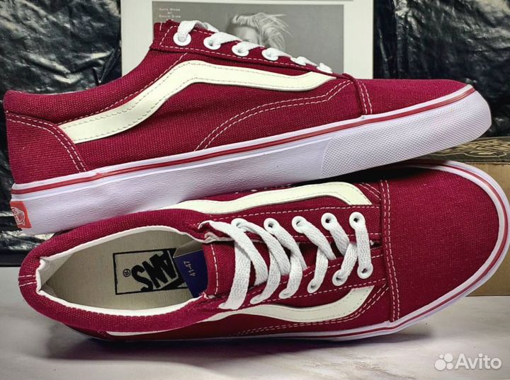 Кеды мужские vans красные