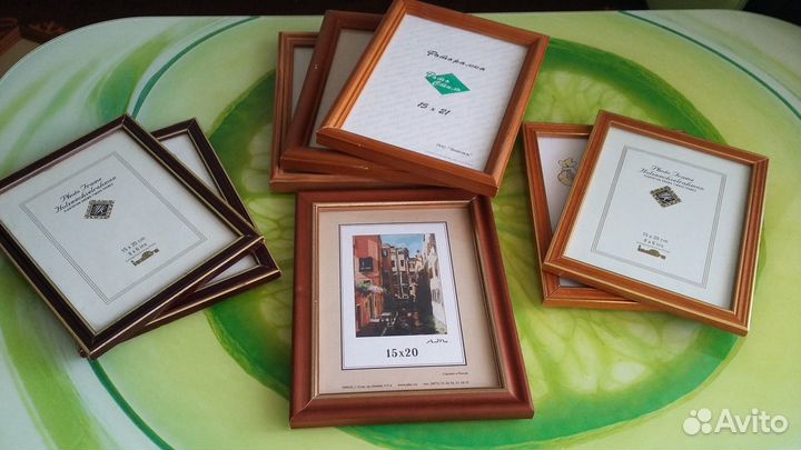 Фоторамки деревянные со стеклом 10х15см и 15х20см