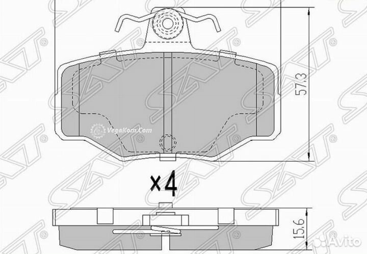 Колодки задние Nissan Almera Tino V10 Almera N16 Primera P11 ST44060BM426