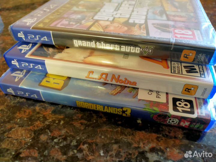 Игры ps4 GTA5,L.A.Noire,Borderlands 3