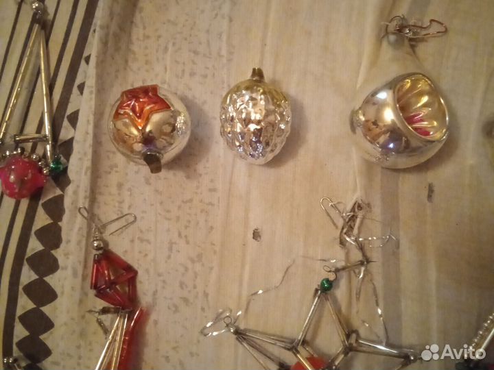 Ёлочные игрушки из стекляруса времён СССР