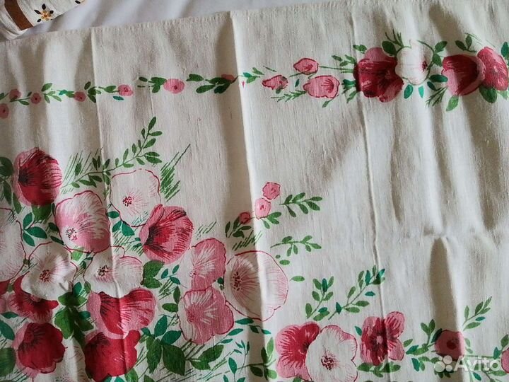 Полотенца и отрез лен СССР